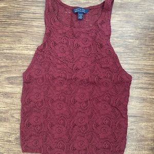American Eagle Maroon Crop Top